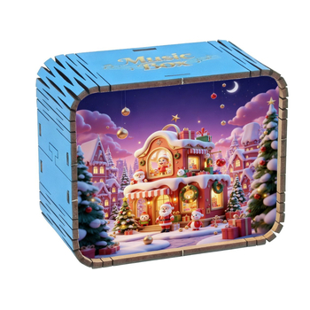 Fából készült zenei doboz városi látványosságokkal, kulturális és kreatív dizájn, utazási emlék (Anyag: Fa; Testreszabás: Nincs; Import: Nem; Ajándék: Nem; IP licenc: Nincs)