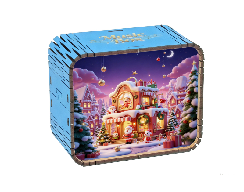 Fából készült zenei doboz városi látványosságokkal, kulturális és kreatív dizájn, utazási emlék (Anyag: Fa; Testreszabás: Nincs; Import: Nem; Ajándék: Nem; IP licenc: Nincs)