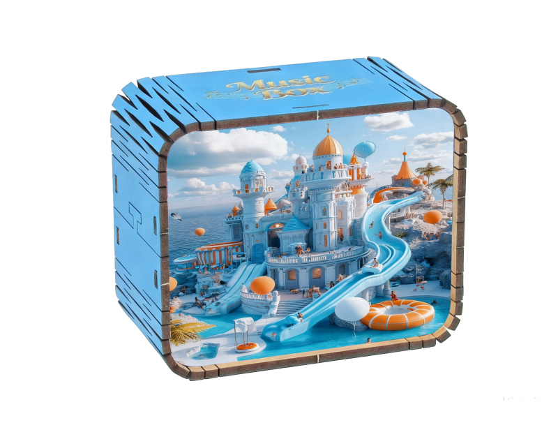 Fából készült zenei doboz városi látványosságokkal, kulturális és kreatív dizájn, utazási emlék (Anyag: Fa; Testreszabás: Nincs; Import: Nem; Ajándék: Nem; IP licenc: Nincs)