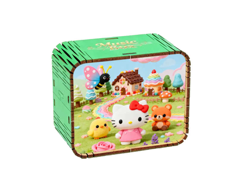 Fából készült zenei doboz városi látványosságokkal, kulturális és kreatív dizájn, utazási emlék (Anyag: Fa; Testreszabás: Nincs; Import: Nem; Ajándék: Nem; IP licenc: Nincs)