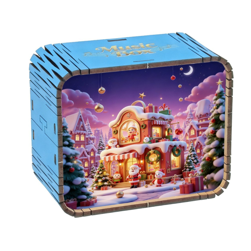 Fából készült zenei doboz városi látványosságokkal, kulturális és kreatív dizájn, utazási emlék (Anyag: Fa; Testreszabás: Nincs; Import: Nem; Ajándék: Nem; IP licenc: Nincs)