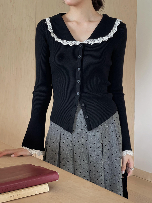 Ζακέτα με patchwork πλέξη και αστικό τοπίο, μακριά μανίκια, 80–90% κύριο υλικό (σπαντέξ + βισκόζη), Άνοιξη 2025