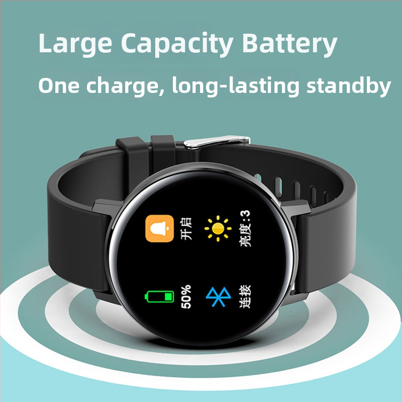 Inteligentný náramok s dotykovou obrazovkou, meranie srdcového tepu a krvného tlaku, vodeodolný, Bluetooth (Android kompatibilný, 200 mAh, 7–14 dní výdrž batérie)