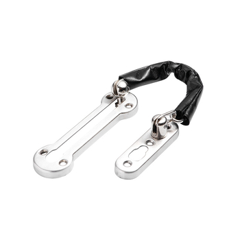 Lanac protiv krađe za vrata – teški čep; Materijal: nehrđajući čelik 201 / cinkova legura; Površinska obrada: poliranje i elektrolitsko galvaniziranje; Model: Anti-theft chain; Stil: moderna jednostavnost