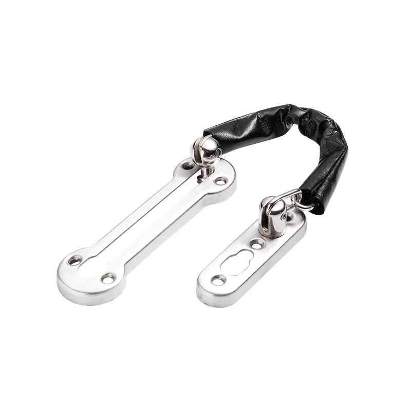 Lanac protiv krađe za vrata – teški čep; Materijal: nehrđajući čelik 201 / cinkova legura; Površinska obrada: poliranje i elektrolitsko galvaniziranje; Model: Anti-theft chain; Stil: moderna jednostavnost