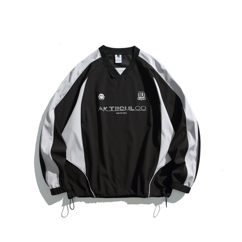 Muška T-shirt s odvlaživanjem vlage, 96% pamuk, dugi rukavi, baseball ovratnik, labavi kroj (96% pamuk; odvlaživanjem vlage; dugi rukavi; baseball ovratnik; labavi kroj)