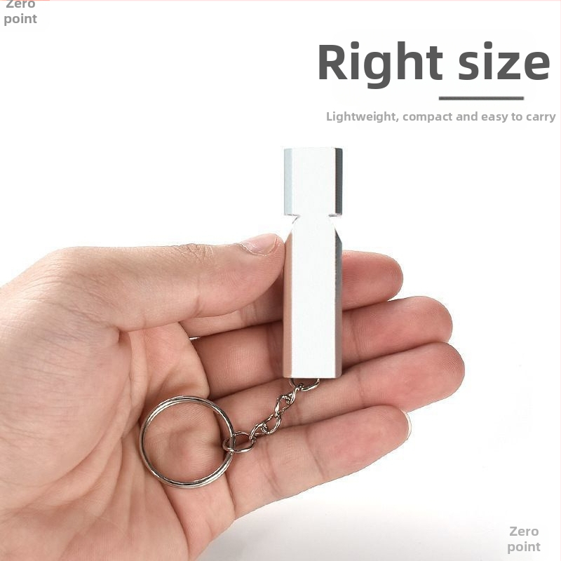 Píšťala pre prežitie na vonkajšie použitie, dvojtrubová, vysokofrekvenčná, hliníková zliatina, prenosná