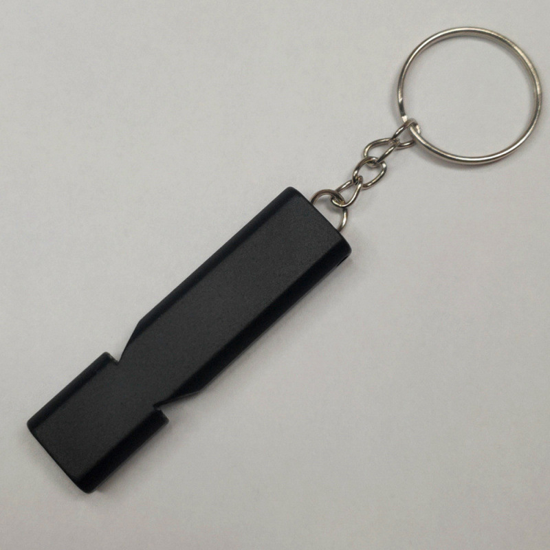 Fluier de supraviețuire pentru exterior, cu două conducte, fără miez, din aliaj de aluminiu, portabil