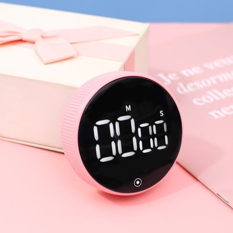 LED digitalni kuhinjski timer, kružno kućište od ABS-a, podesivi tajmer, elektronički pogon, baterijsko napajanje