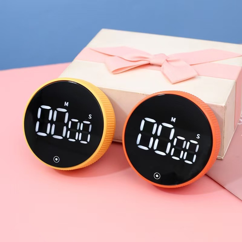 LED digitalni kuhinjski timer, kružno kućište od ABS-a, podesivi tajmer, elektronički pogon, baterijsko napajanje