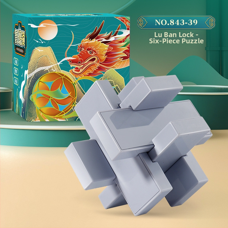 Kongming Lock/Luban Lock - plastový logický hlavolam pre deti 7–14 rokov, odomykanie, kategória: zámok-puzzle, prispôsobenie k dispozícii