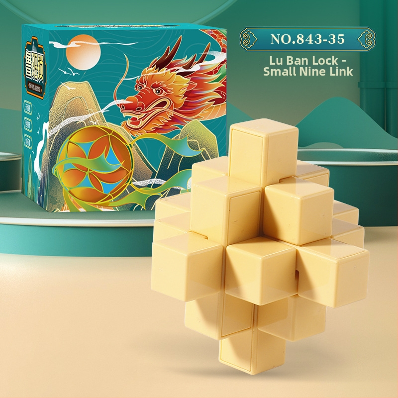 Kongming Lock/Luban Lock - plastový logický hlavolam pre deti 7–14 rokov, odomykanie, kategória: zámok-puzzle, prispôsobenie k dispozícii
