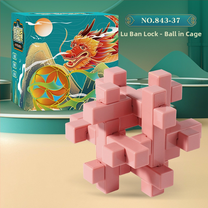 Kongming Lock/Luban Lock - plastový logický hlavolam pre deti 7–14 rokov, odomykanie, kategória: zámok-puzzle, prispôsobenie k dispozícii