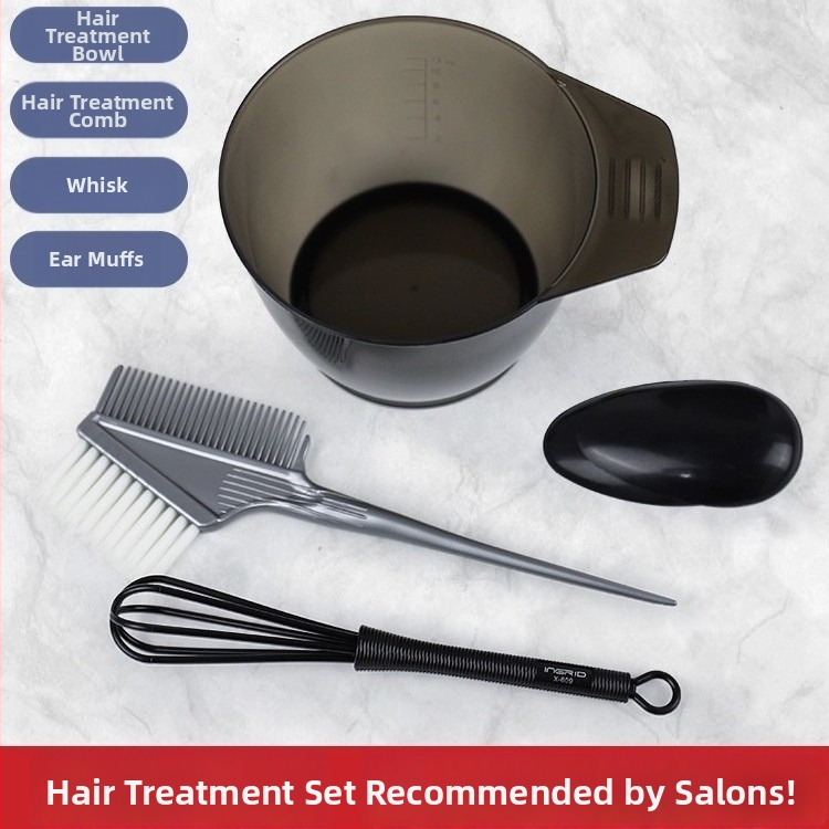 Σετ εργαλείων βαφής μαλλιών για οικιακή χρήση: Δοχείο ανάμειξης για μόνιμη βαφή, ποδιά ώμου μιας χρήσης, μαλακή βούρτσα μαλλιών, προστατευτικά αυτιών, βούρτσα βαφής
