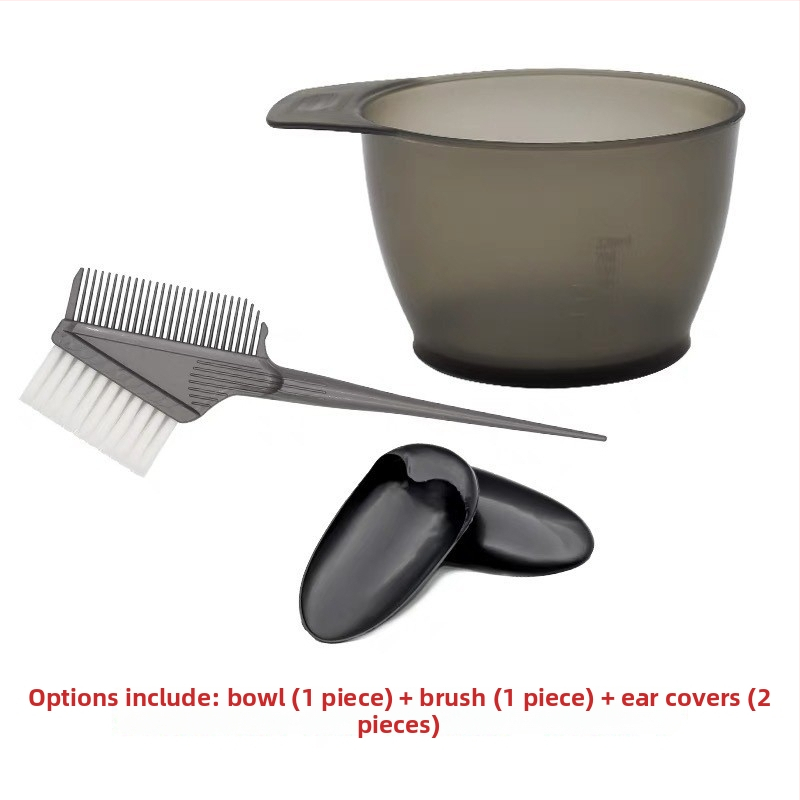 Σετ εργαλείων βαφής μαλλιών για οικιακή χρήση: Δοχείο ανάμειξης για μόνιμη βαφή, ποδιά ώμου μιας χρήσης, μαλακή βούρτσα μαλλιών, προστατευτικά αυτιών, βούρτσα βαφής