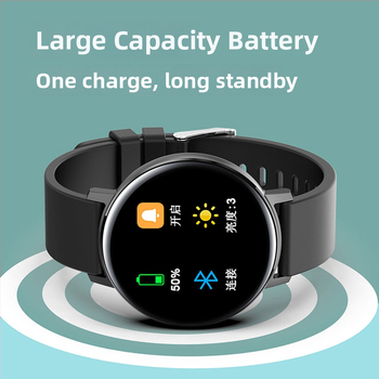 Bratara inteligentă R18t cu ecran tactil circular, monitorizare ritm cardiac și tensiune arterială, rezistentă la apă, Bluetooth pedometru