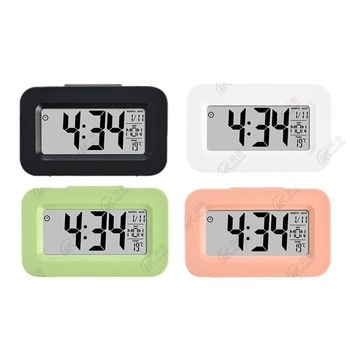 Πολυλειτουργικό ξυπνητήρι-χρονόμετρο με LCD οθόνη, θερμόμετρο και φωτιζόμενη ένδειξη, τροφοδοσία με μπαταρίες