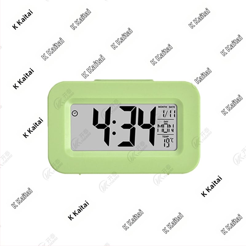 Πολυλειτουργικό ξυπνητήρι-χρονόμετρο με LCD οθόνη, θερμόμετρο και φωτιζόμενη ένδειξη, τροφοδοσία με μπαταρίες