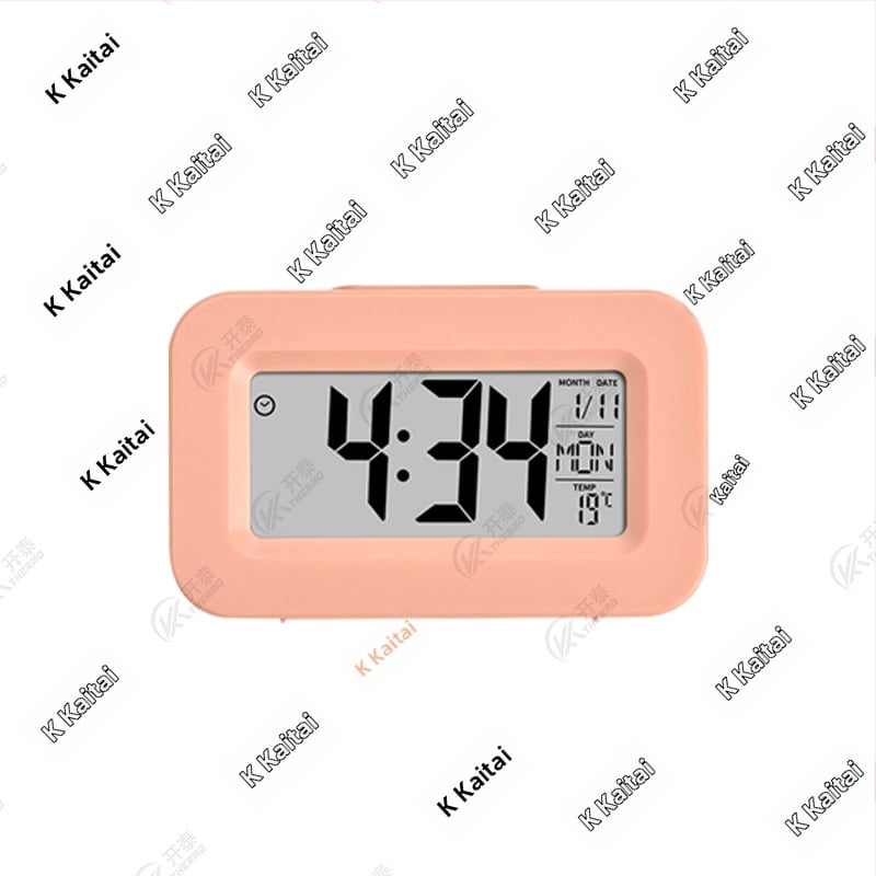 Πολυλειτουργικό ξυπνητήρι-χρονόμετρο με LCD οθόνη, θερμόμετρο και φωτιζόμενη ένδειξη, τροφοδοσία με μπαταρίες