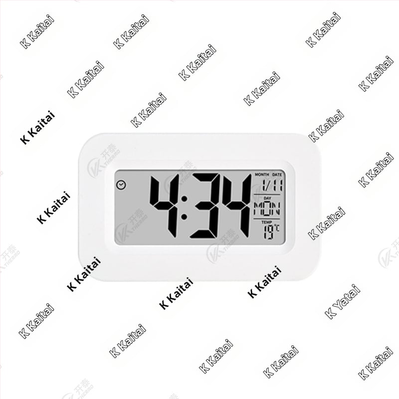 Πολυλειτουργικό ξυπνητήρι-χρονόμετρο με LCD οθόνη, θερμόμετρο και φωτιζόμενη ένδειξη, τροφοδοσία με μπαταρίες