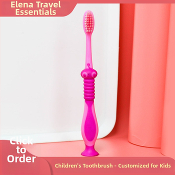 Eleanor Παιδική οδοντόβουρτσα μίας χρήσης με μαλακές τρίχες, πλαστική, μίνι σχέδιο καρτούν, δυνατότητα εκτύπωσης λογότυπου