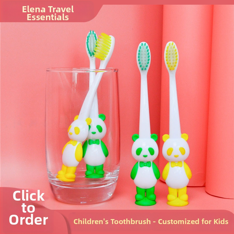 Eleanor Παιδική οδοντόβουρτσα μίας χρήσης με μαλακές τρίχες, πλαστική, μίνι σχέδιο καρτούν, δυνατότητα εκτύπωσης λογότυπου