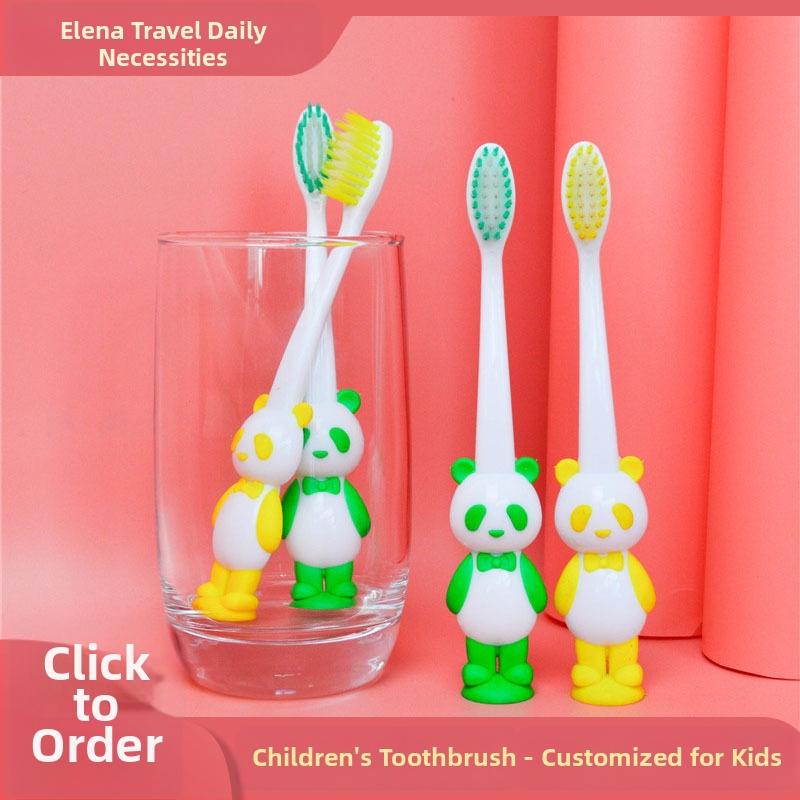 Eleanor Παιδική οδοντόβουρτσα μίας χρήσης με μαλακές τρίχες, πλαστική, μίνι σχέδιο καρτούν, δυνατότητα εκτύπωσης λογότυπου