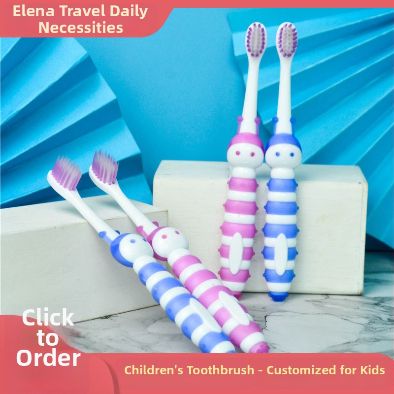 Eleanor Παιδική οδοντόβουρτσα μίας χρήσης με μαλακές τρίχες, πλαστική, μίνι σχέδιο καρτούν, δυνατότητα εκτύπωσης λογότυπου