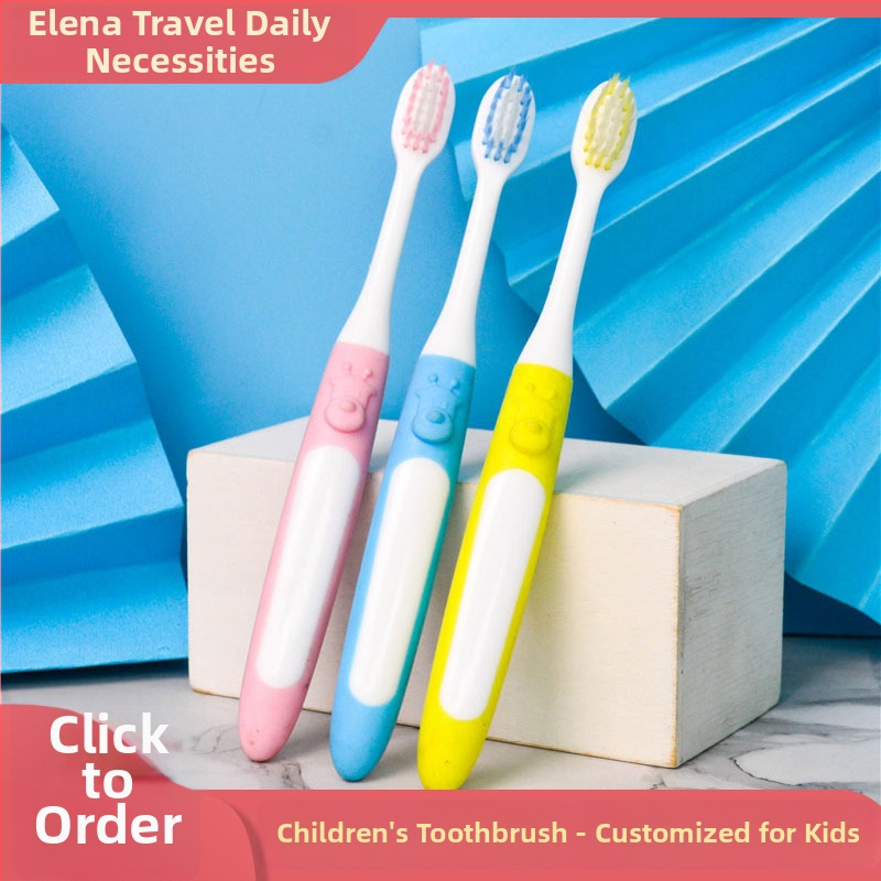 Eleanor Παιδική οδοντόβουρτσα μίας χρήσης με μαλακές τρίχες, πλαστική, μίνι σχέδιο καρτούν, δυνατότητα εκτύπωσης λογότυπου