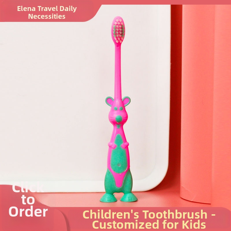 Eleanor Παιδική οδοντόβουρτσα μίας χρήσης με μαλακές τρίχες, πλαστική, μίνι σχέδιο καρτούν, δυνατότητα εκτύπωσης λογότυπου