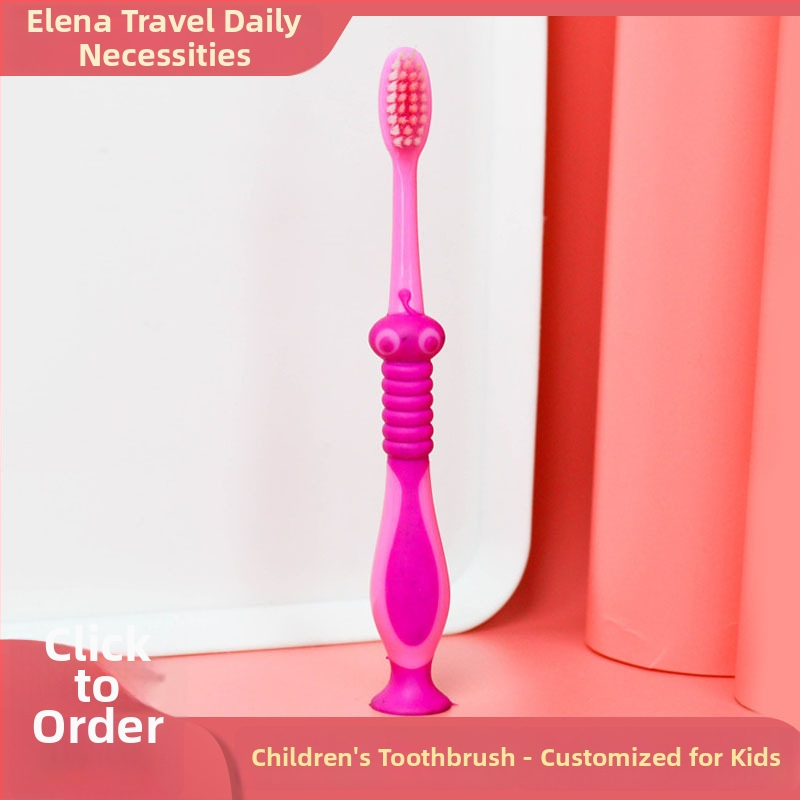 Eleanor Παιδική οδοντόβουρτσα μίας χρήσης με μαλακές τρίχες, πλαστική, μίνι σχέδιο καρτούν, δυνατότητα εκτύπωσης λογότυπου