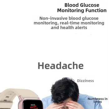 Inteligentné športové hodinky s neinvazívnym viacparametrovým monitorovaním zdravia: kyselina močová, krvný cukor, krvný tlak, krvný kyslík, lipidy a srdcový rytmus; vodotesné pre plávanie, IPS displej, silikónový remienok, výdrž batérie nad 21 dní