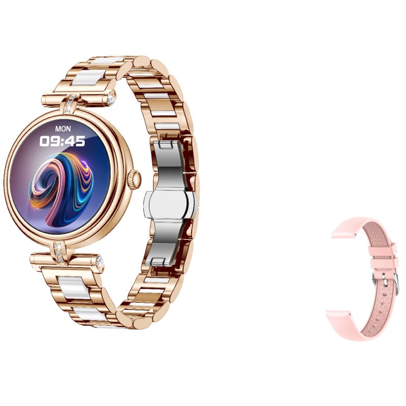 Ceas inteligent pentru femei cu afișaj IPS, monitorizare ritm cardiac, oxigen din sânge, monitorizarea somnului, rezistent la apă