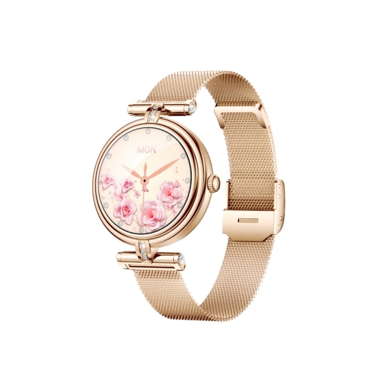 Ceas inteligent pentru femei cu afișaj IPS, monitorizare ritm cardiac, oxigen din sânge, monitorizarea somnului, rezistent la apă