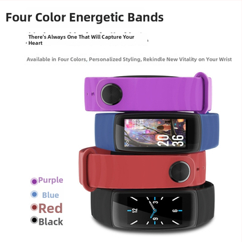 Pametni narukvica s upozorenjima vremena, alarmom, Bluetoothom, brojačem koraka, Android-kompatibilna, TPU remen, trajanje baterije 7–14 dana