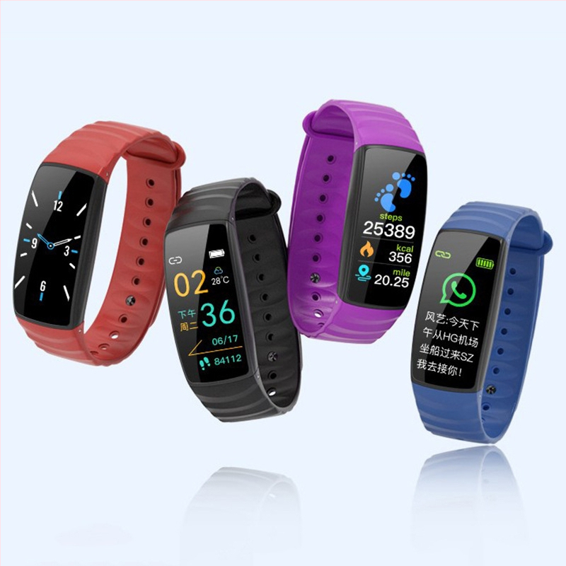 Pametni narukvica s upozorenjima vremena, alarmom, Bluetoothom, brojačem koraka, Android-kompatibilna, TPU remen, trajanje baterije 7–14 dana