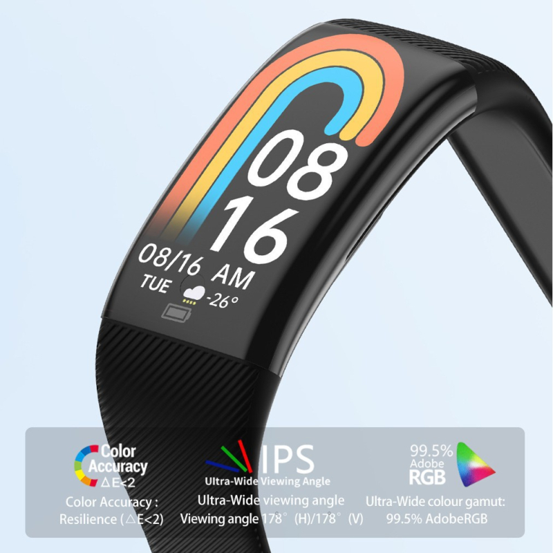 Pametna narukvica C5plus s obavijestima, dizanje za osvjetljenje zaslona, brojač koraka, multisport praćenje zdravlja i upravljanje glazbom; trajanje baterije 7–14 dana, USB punjenje, vodootpornost, Android kompatibilan.