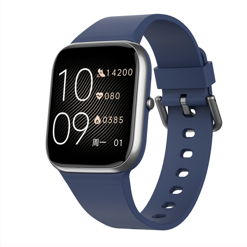 Himacom pametni sat s HD velikim zaslonom, praćenje SpO2, cijelodnevno praćenje sna i glazbene obavijesti za poslovnu upotrebu (Android kompatibilan; trajanje baterije ispod 7 dana; kućište od aluminijske legure; silikonska narukvica; sportski dizajn)