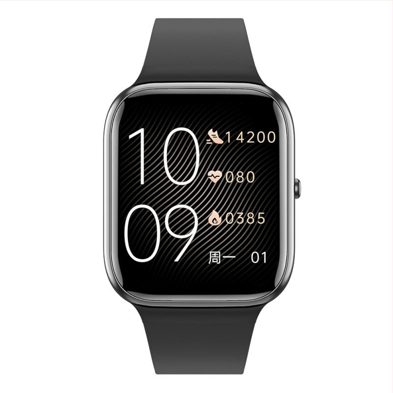 Himacom pametni sat s HD velikim zaslonom, praćenje SpO2, cijelodnevno praćenje sna i glazbene obavijesti za poslovnu upotrebu (Android kompatibilan; trajanje baterije ispod 7 dana; kućište od aluminijske legure; silikonska narukvica; sportski dizajn)