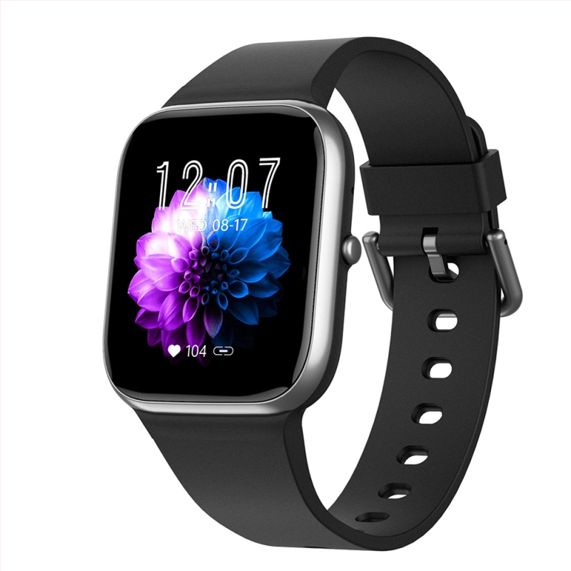 Himacom pametni sat s HD velikim zaslonom, praćenje SpO2, cijelodnevno praćenje sna i glazbene obavijesti za poslovnu upotrebu (Android kompatibilan; trajanje baterije ispod 7 dana; kućište od aluminijske legure; silikonska narukvica; sportski dizajn)