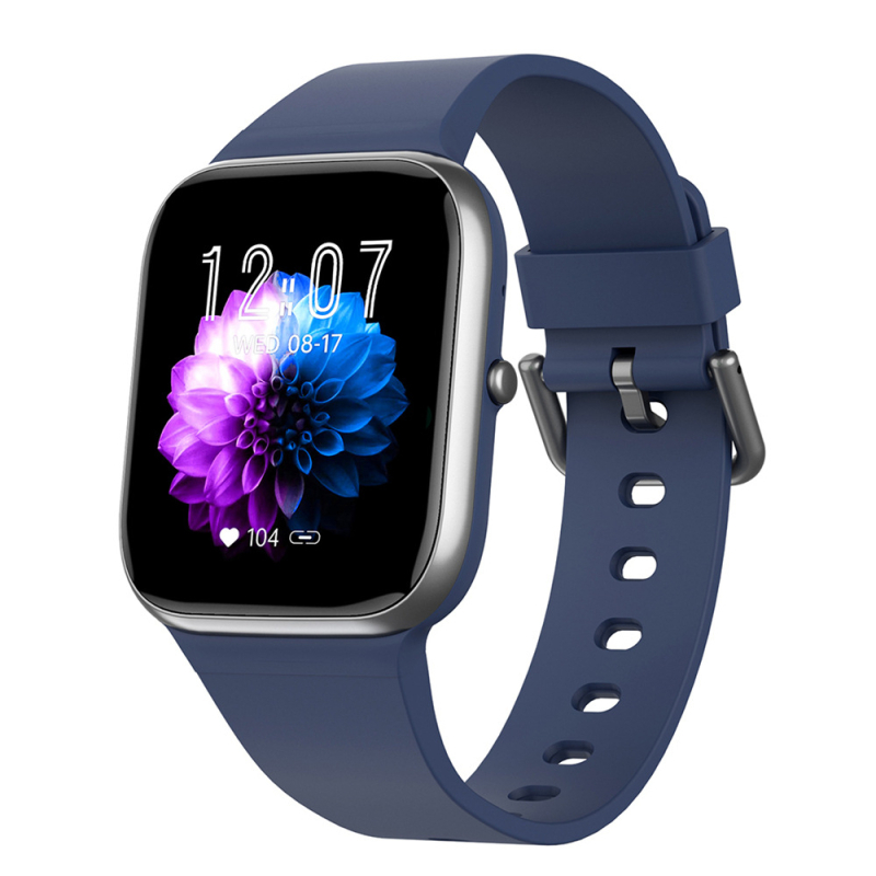 Himacom pametni sat s HD velikim zaslonom, praćenje SpO2, cijelodnevno praćenje sna i glazbene obavijesti za poslovnu upotrebu (Android kompatibilan; trajanje baterije ispod 7 dana; kućište od aluminijske legure; silikonska narukvica; sportski dizajn)