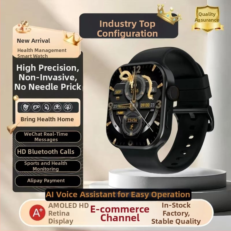 Multifunkcionalni Bluetooth sportski sat s NFC plaćanjem, mjerenje glukoze u krvi, praćenje otkucaja srca i SpO2, 50 m vodootporan