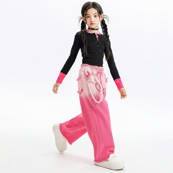 Dječji kostim za jazz ples, A132, Cool Trendy stil, Spandex materijal, za uzrast 3–8 godina