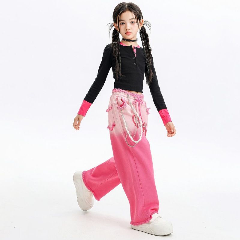 Dječji kostim za jazz ples, A132, Cool Trendy stil, Spandex materijal, za uzrast 3–8 godina