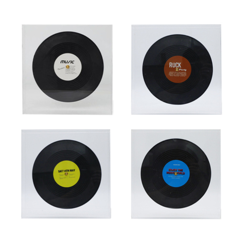 Zidna dekoracija od vinilnog ploče – akrilna konstrukcija, moderni minimalistički stil, kategorija: glazbena kutija, materijal: plast, smola