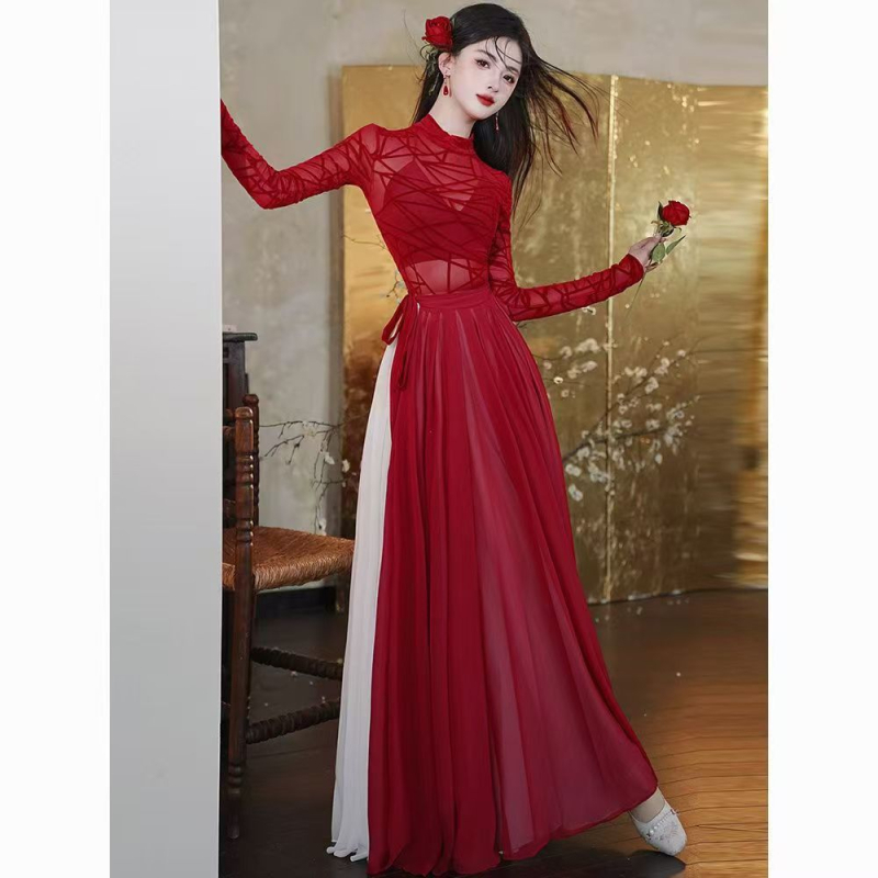 Kostim za folklorni ples s Chenille tkaninom, mješavina spandexa i poliestera, unisex
