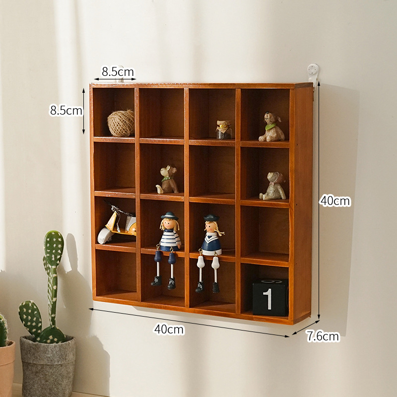 Drveni organizator za stolni prostor s ladicom za sitnice – borovo drvo, japanski stil