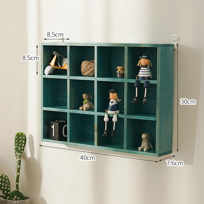 Drveni organizator za stolni prostor s ladicom za sitnice – borovo drvo, japanski stil