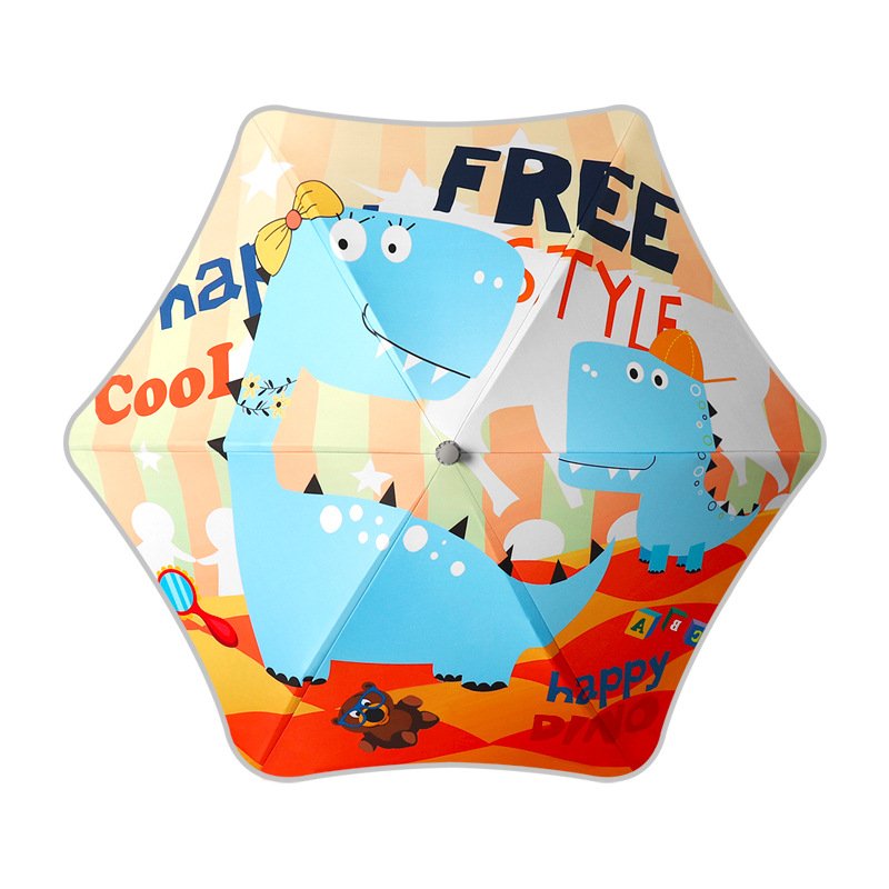 Παιδική ομπρέλα για κορίτσια, ελαφριά, 6 ραβδές, άξονας από κράμα, πλαστική λαβή, χειροκίνητο άνοιγμα, ύφασμα 190T με λογότυπο