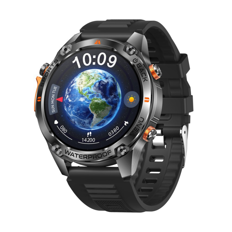G100 ceas smartwatch pentru exterior cu GPS dual-frecvență, ecran AMOLED, curea din oțel inoxidabil, autonomie 7–14 zile, apeluri Bluetooth